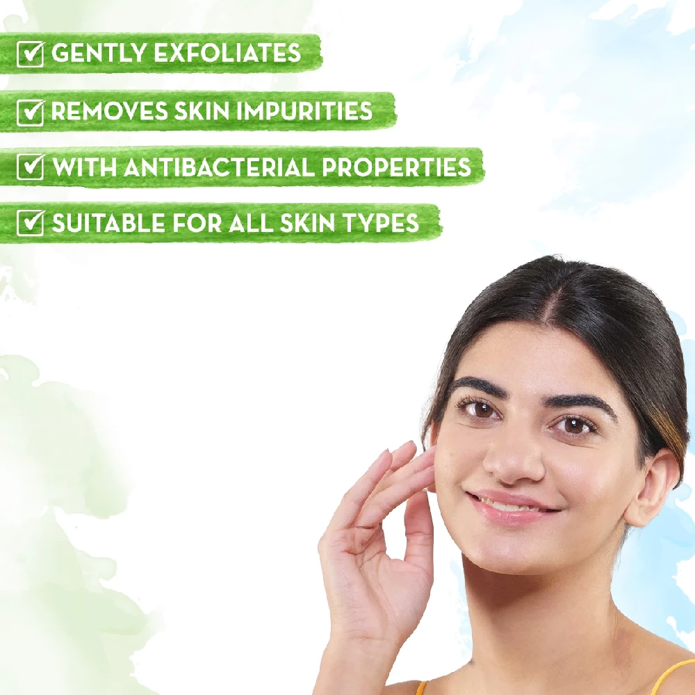 Tea Tree Face Scrub with Tea Tree and Neem for Skin Purification, 100g-2.webp